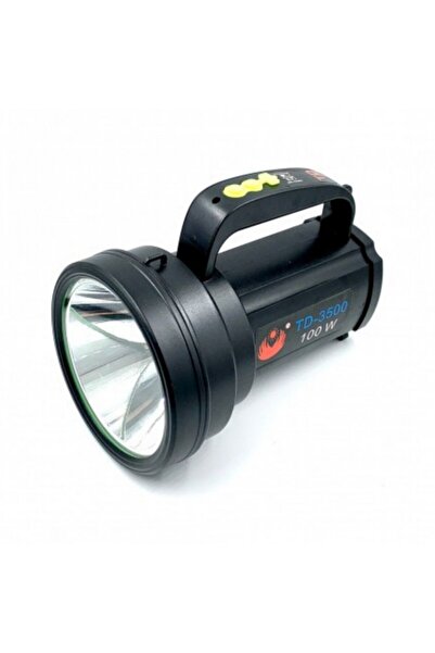 KlaussTech LED flashlight, 100 W, integrated battery