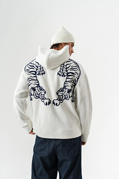 go gang own Tigerbase Embroidered Zip-Up Sweatshirt Hoodie