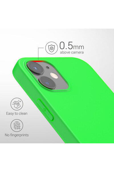 KWmobile Case for Apple iPhone 12 / iPhone 12 Pro, Silicone, Green, 53939.44