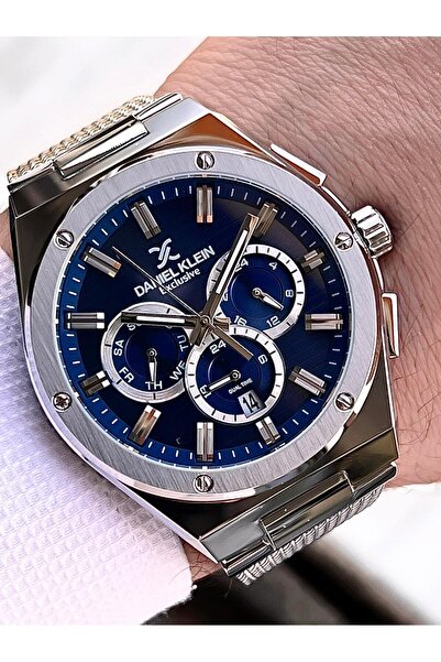 Daniel Klein Men's Wristwatch 30 Meters Water Resistant Steel Band + Bracelet Gift Vs.Blkt.0688