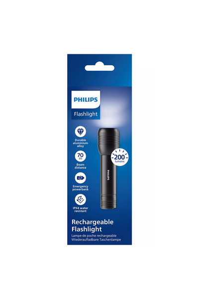 Philips Waterproof Rechargeable LED Flashlight