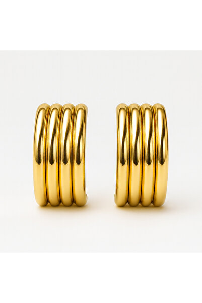 Vi store Çelik 4 Halka Küpe