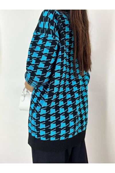 Modafeminen Knitwear Cardigan Tr0135 Blue