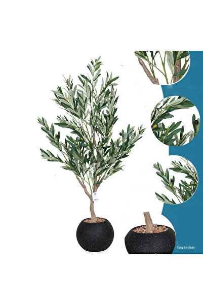 co arma Artificial olive tree with plastic stand, 120 cm high