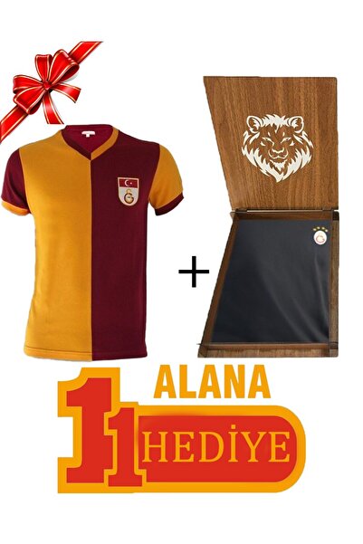 Galatasaray Orijinal Siyah T-shirt Ahşap Kutulu Metin Oktay T-shirt Hediyeli