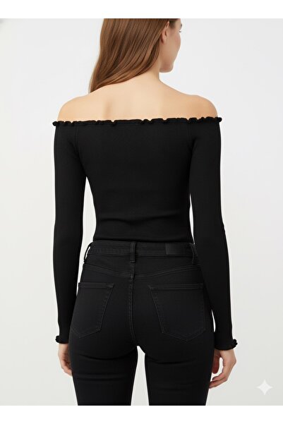 ModaPlaza Women's Off-Shoulder Knit Blouse 14960