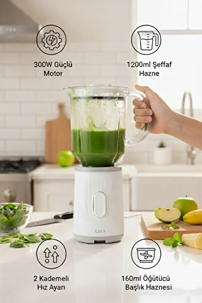 Lura Mix Kişisel Blender Seti Öğütücülü 12R4