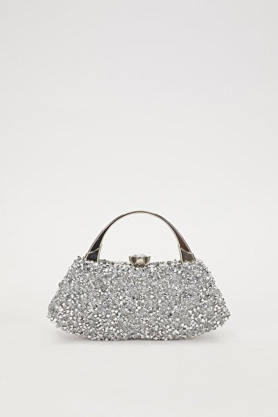 Levidor Mini Silver Stone Evening Dress Handbag 930184