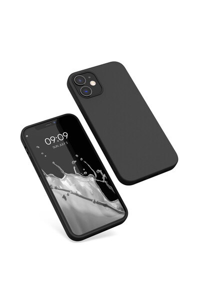 KWmobile Case for Apple iPhone 12 / iPhone 12 Pro, Silicone, Black, 53938.47