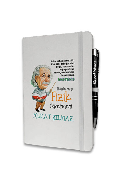 heptex Kişiye Özel Fizik Öğretmeni Baskılı Ajanda ve Kalem Seti