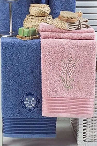 HRN Textile Unisex Cotton 4-Piece Bathrobe & Towel Set – Soft, Absorbent