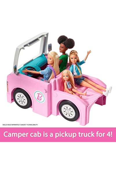 Barbie New 3-in-1 DreamCamper Camper Playset with 60 Accessories (Mattel)