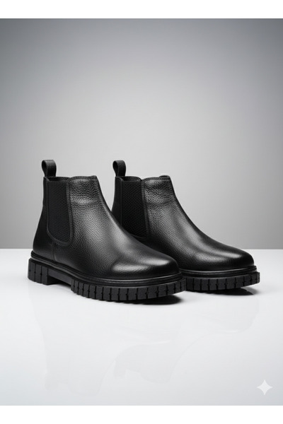 UZR Genuine Leather Men's Chelsea Model Winter Boots