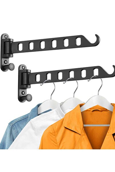 Generic SOLARAE Wall Mounted Clothes Hanger with Swing Arm, Laundry Room Dryer Rack, Folding Valet Hook, St
