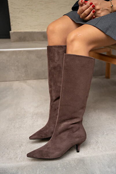 LamintaGlobal Polka Pointed Toe Flat Women's Boots