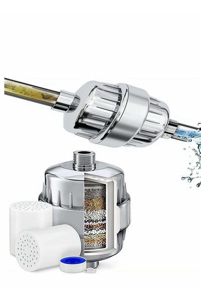 Generic 15 Stage Vitamin C Shower Filter High Output Removes Chlorine Heavy M...
