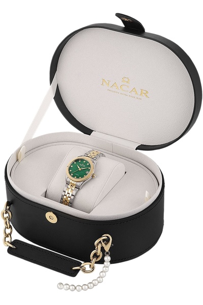 Nacar Sapphire Glass Silver - Gold Women's Wristwatch Nc34-39B763-Cnms