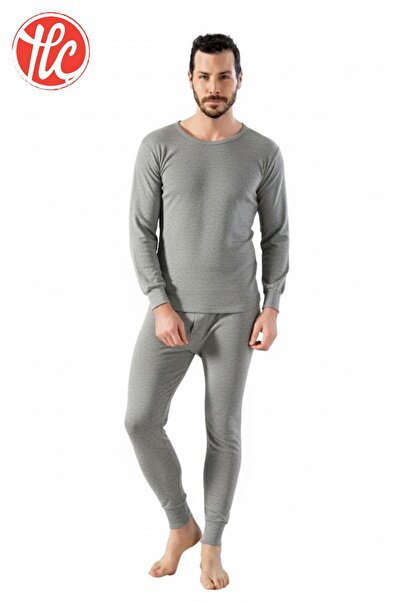 LÜXDRM Lüx Drm 1136 Men's 100% Cotton Fleece-Lined Warm Interlock Underwear Bottom and Top Set