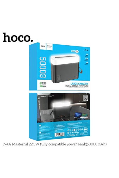 Hoco J94A 50000mAh Power Bank – Ultra-High Capacity with Digital Display and Fast Charging