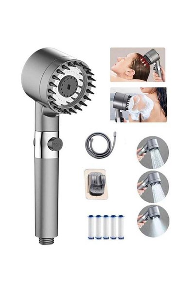 Generic High Pressure 3-Mode Handheld Shower Head with Filter – Water Saving ...