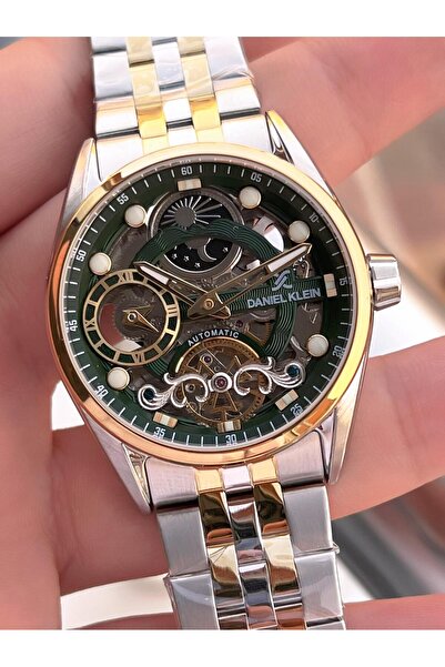 Daniel Klein Automatic Men's Wristwatch 30 Meters Water Resistant Steel Band + Bracelet Gift Vs.B