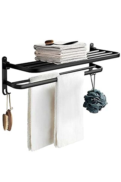 Generic YelaJoy Towel Racks, Dual Folding Towel Rack, Bathroom Towel Rack Wall Mounted, for More Stable Sto