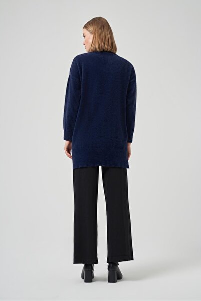 Nuss 7003 Crew Neck Angora Tunic with Sprinkle Bead Embroidery