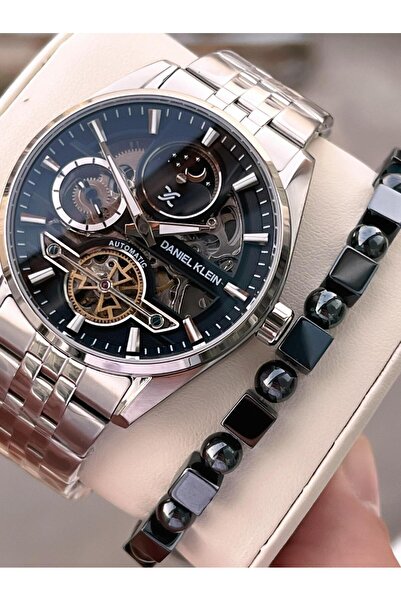Daniel Klein Automatic Men's Wristwatch 30 Meters Water Resistant Steel Band + Bracelet Gift Vs.B