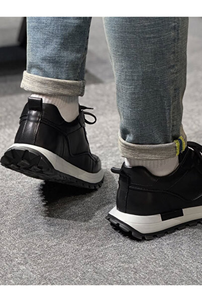 Avni Ceylan Men's Casual Leather Sneaker Orthopedic Imported Sole