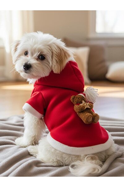 Kemique زي الكلب الأحمر لعيد الميلاد من أونكل تيدي |   بغطاء رأس سويت شيرت بو...