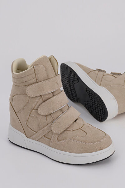 Mamito Ayakkabı Izabella Velcro Internal Hidden Heel Half Boots