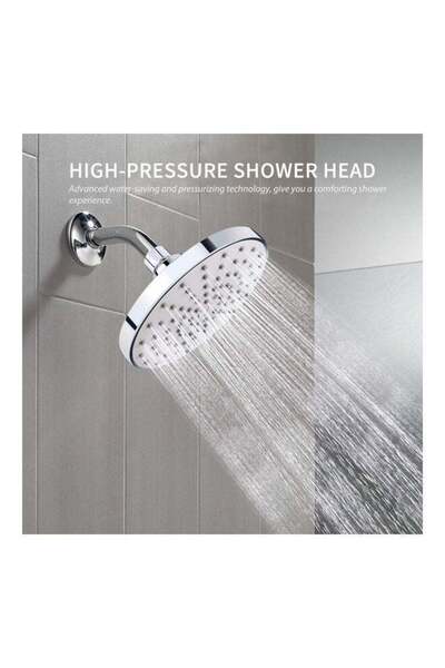 Generic High Pressure Shower Head Silver 6inch