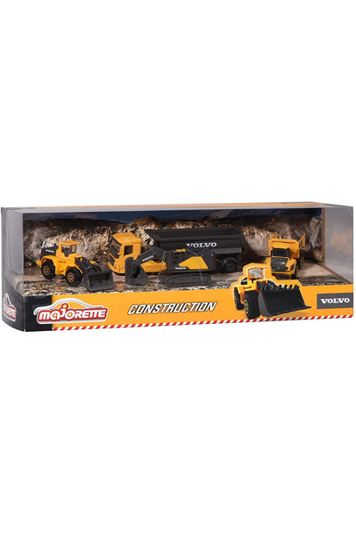 Majorette Σετ 4 Μεταλλικά Οχήματα Volvo 7,5 εκ.