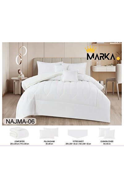 Moon Winter bedspread set, 6 pieces, plain patterned, 250x230