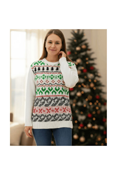 Star Fashion Pulover dama Craciun, model traditional, tricotat