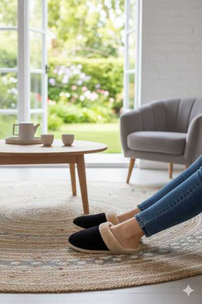 pearnight Papuci de casă pentru femei, simpli, de iarnă, pentru zi cu zi