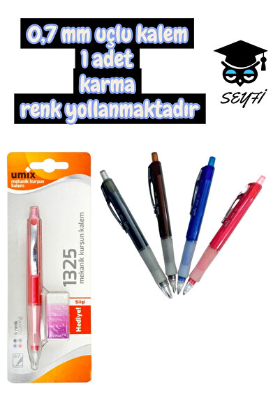SEYFİKİRTASİYE 0,7 mm uçlu kalem 1 adet karma renk yollanmaktadır UMİX 1325