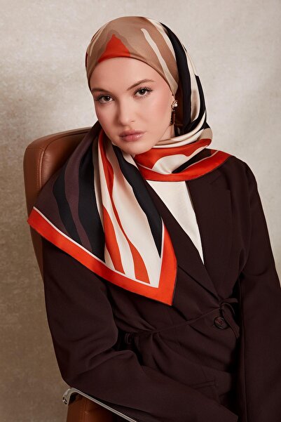 Levidor Orange Twill Silk Scarf 43