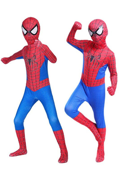 Blusmart Costum carnaval roșu-albastru cu mască – model clasic, copil