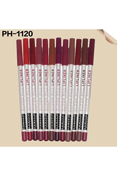 fanity فانتي مجموعة اقلام تحديد الشفاه 12 لون متعدد