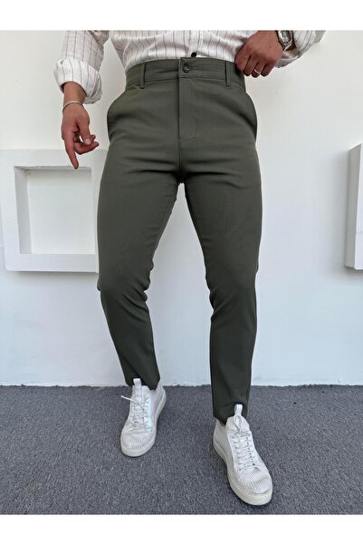 Premium Slimfit Klasik Kumaş Pantolon Çağla Yeşili