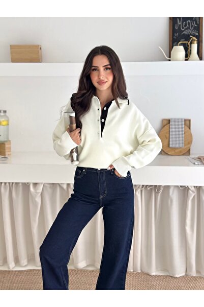 CLB COLLECTION Buttoned Collar Knitwear Sweater