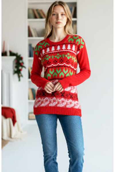 Star Fashion Pulover dama Craciun, model traditional, tricotat