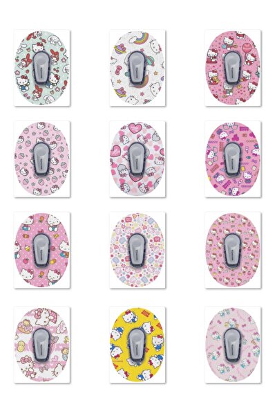 Genel Markalar Dexcom G6 Sensör Koruyucu Bant 12'li Paket / Hello Kitty