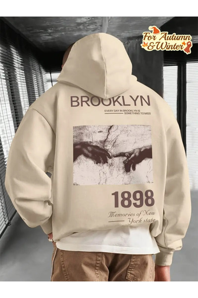 ibibik moda ملابس علوية مريحة يومية للجنسين مطبوع بتصميم بروكلين