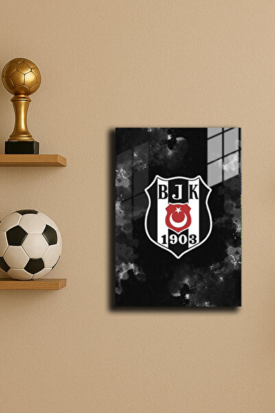 EABASKI Fanatikler için "Siyah-Beyaz" Baskılı Metal Poster 4 Besiktas , 5 Yıldızlı Hediyelik Tablo 30x40 cm