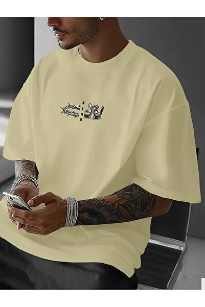 ibibik moda Μπλουζάκι King Crown με τύπωμα oversized