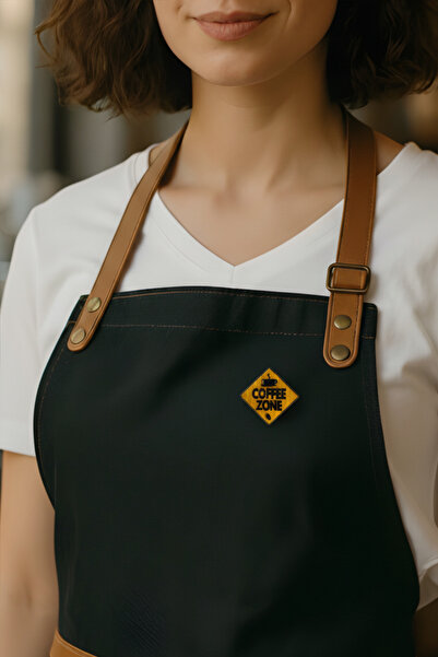 gokmentoy Coffee Zone Tabela Barista El Boyaması Ahşap Rozet