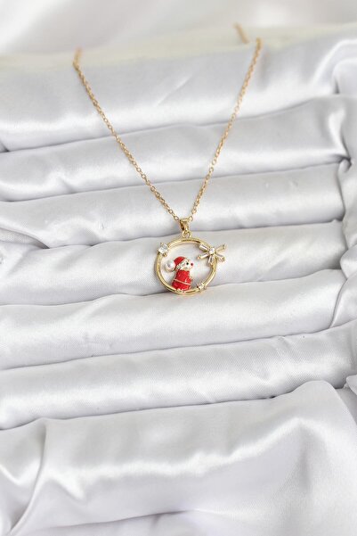 TUA MODA قلادة نسائية من الفولاذ المقاوم للصدأ 316L مع حجر الزركون الذهبي بتص...