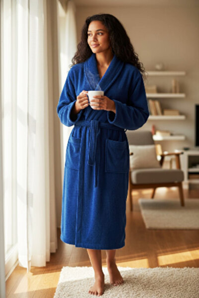 Star Fashion Halat dama coclino, pufos, cu cordon si buzunare